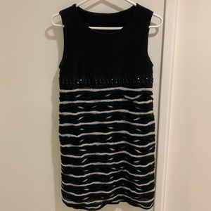 Black and White Studded Dress